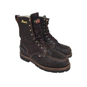 Thorogood Men's 8" Flyway Waterproof Moc Toe Work Boot U.S.A.814-4141 Brown 12EE